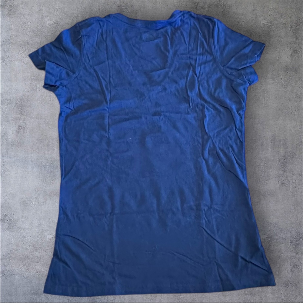 Detroit Tigers Women's L Navy Graphic T-Shirt Majestic MLB Distressed Logo Tee - Picture 9 of 9